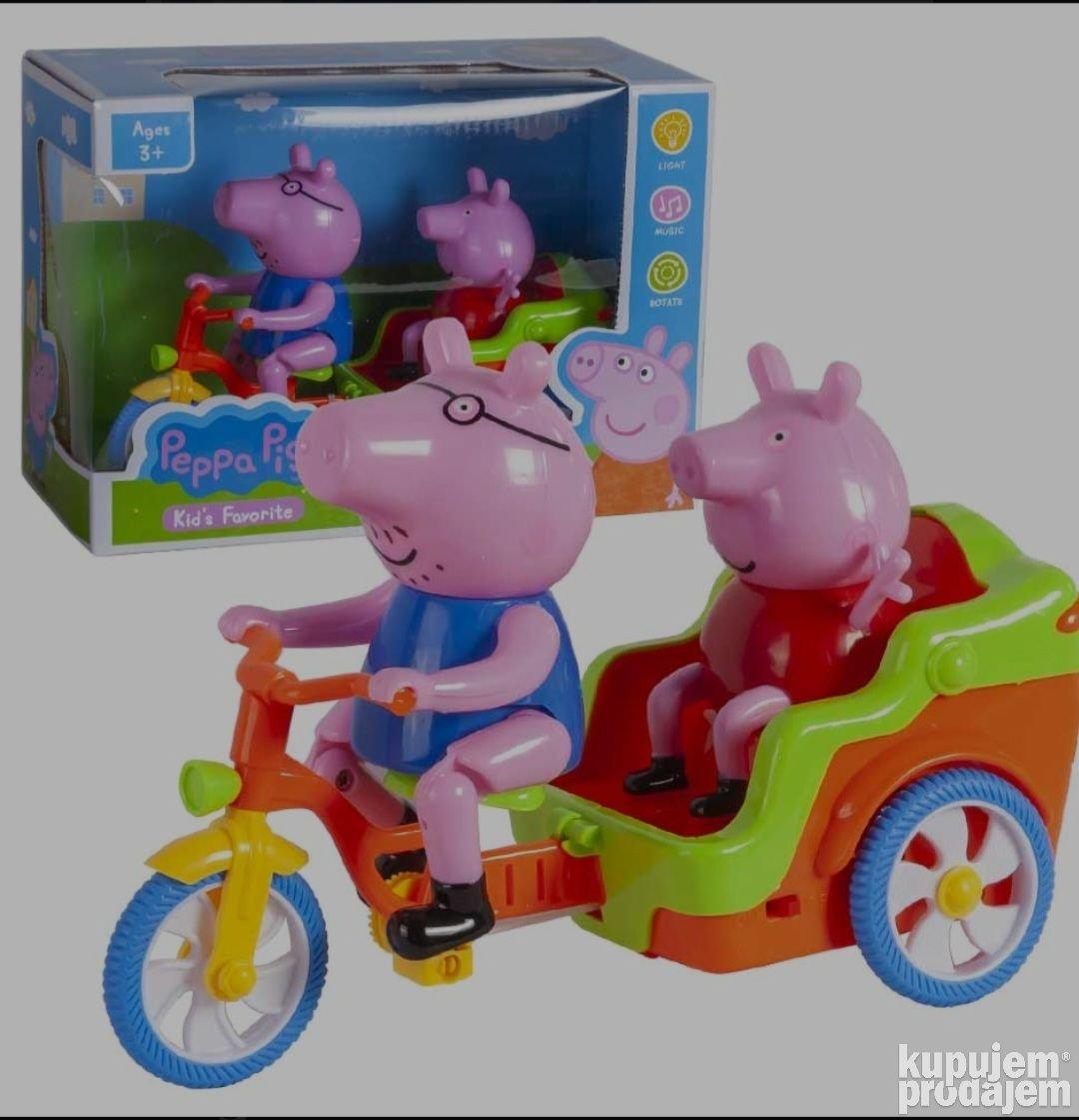 Tata prase i Peppa prase na triciklu muzicka igračka – Tata prase i Peppa prase na triciklu muzicka igračka