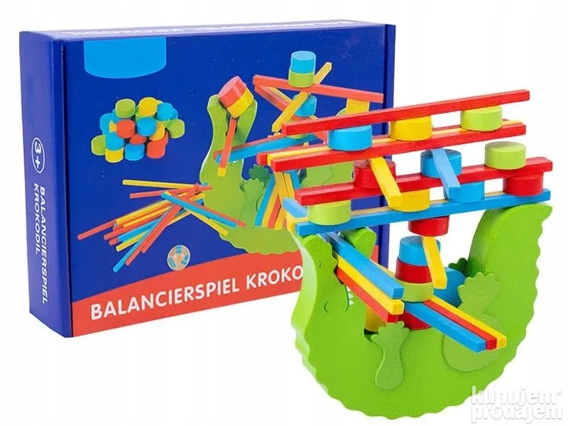 Drvena Edukativna igračka Krokodil – Drvena Edukativna igračka Krokodil - Image 2