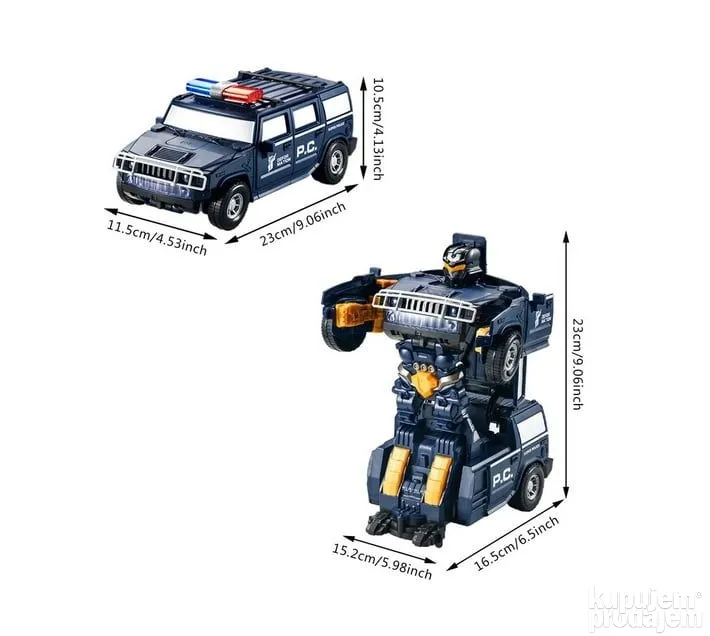 2u1 transformers i auto policija Muzicki – 2u1 transformers i auto policija Muzicki - Image 4