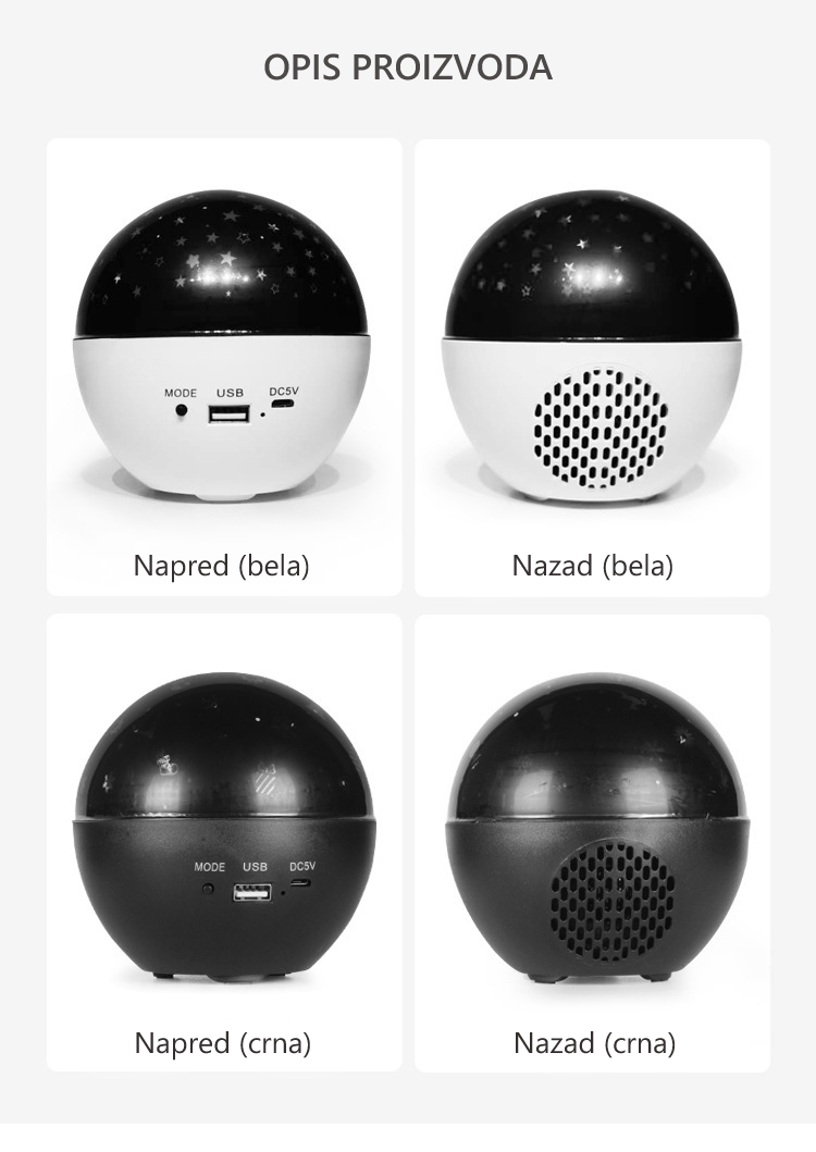 Mini magična Bluetooth kugla 3u1 zvezdano nebo projektor - Image 18