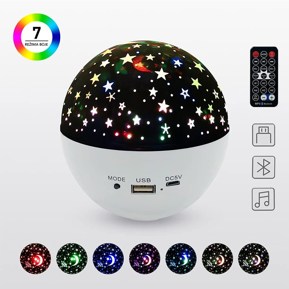 Mini magična Bluetooth kugla 3u1 zvezdano nebo projektor - Image 14