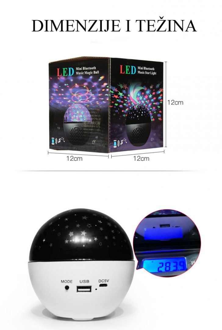 Mini magična Bluetooth kugla 3u1 zvezdano nebo projektor - Image 19