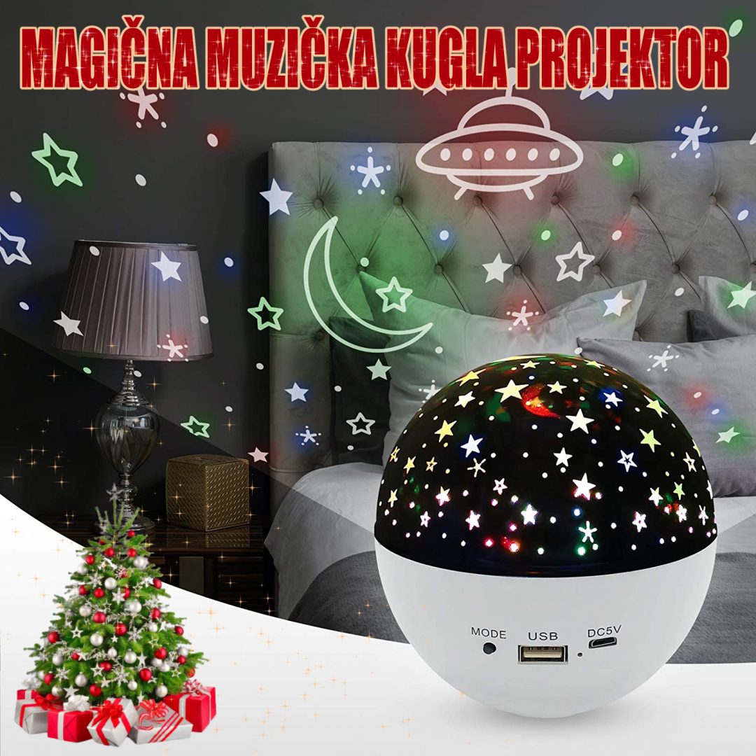 Mini magična Bluetooth kugla 3u1 zvezdano nebo projektor - Image 3