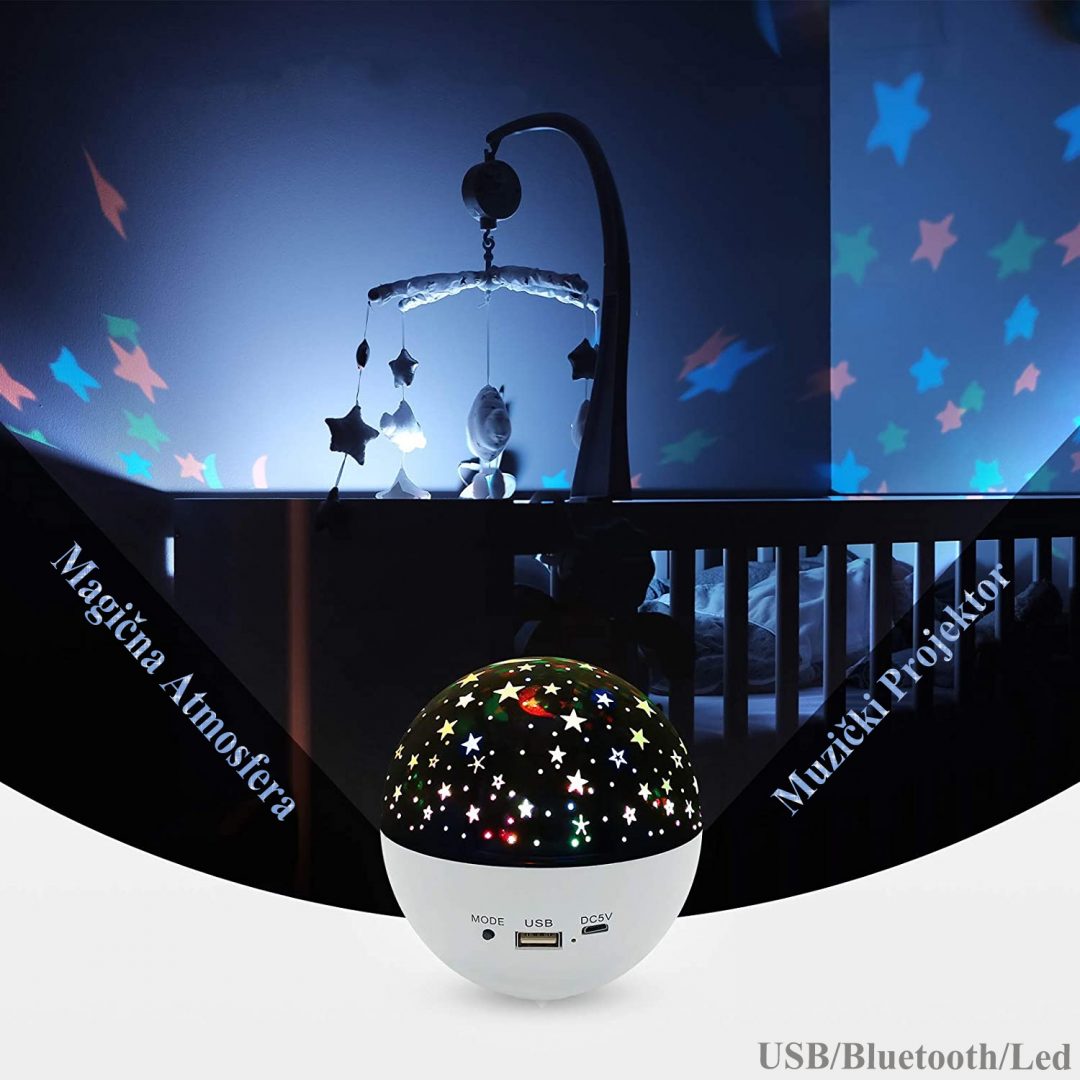Mini magična Bluetooth kugla 3u1 zvezdano nebo projektor - Image 6