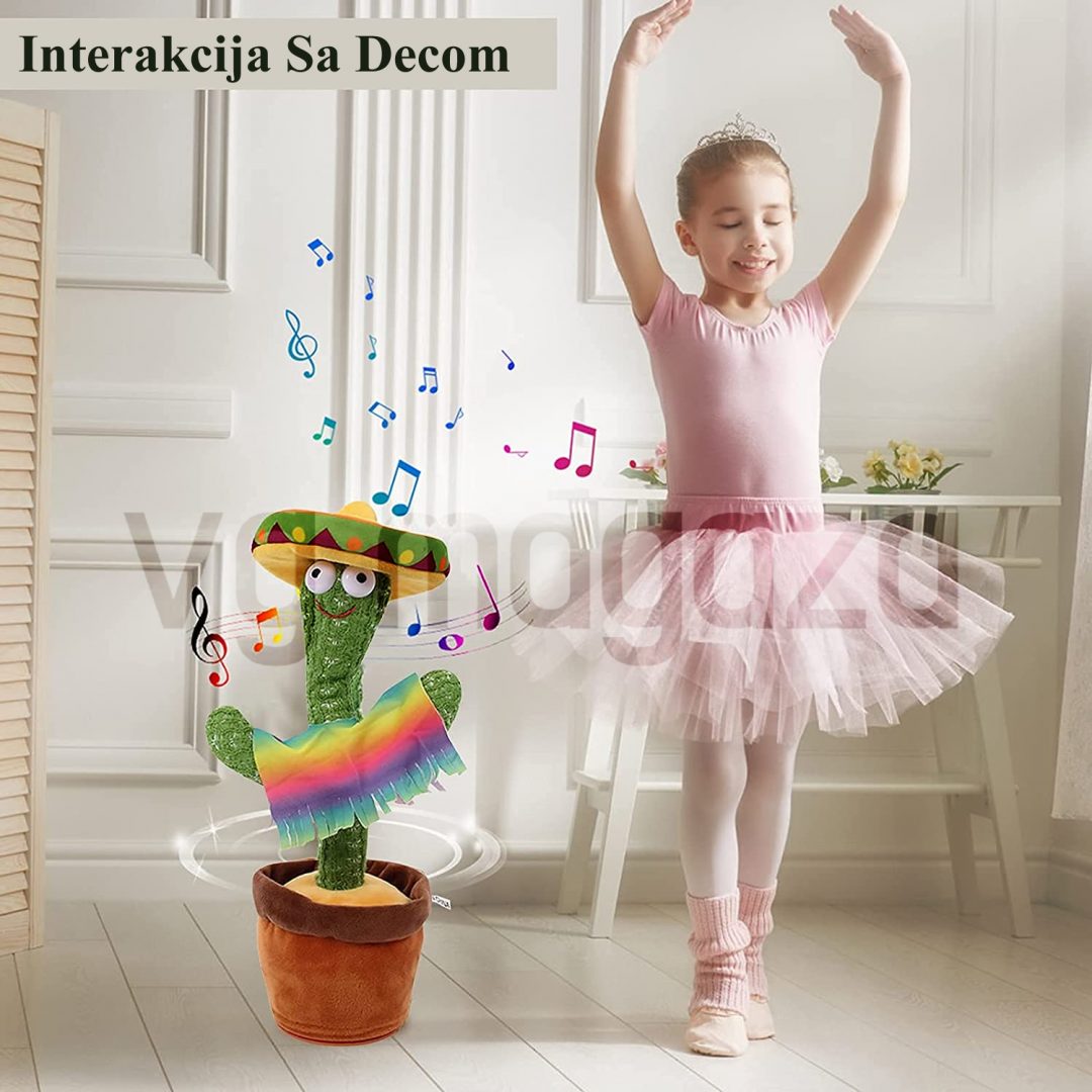 Interaktivni i dekorativni muzički kaktus koji peva i pleše - Image 4