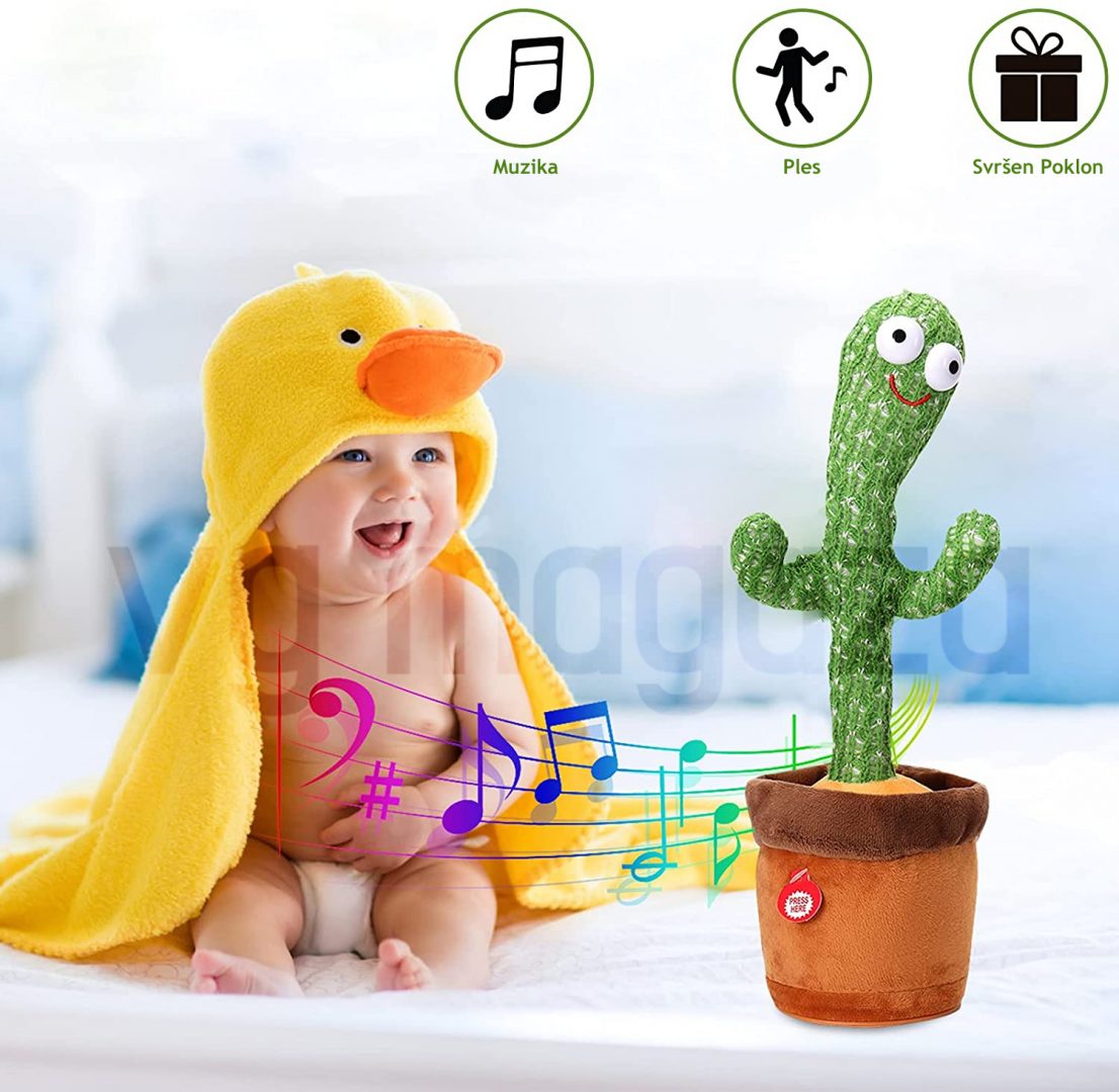 Interaktivni i dekorativni muzički kaktus koji peva i pleše - Image 2