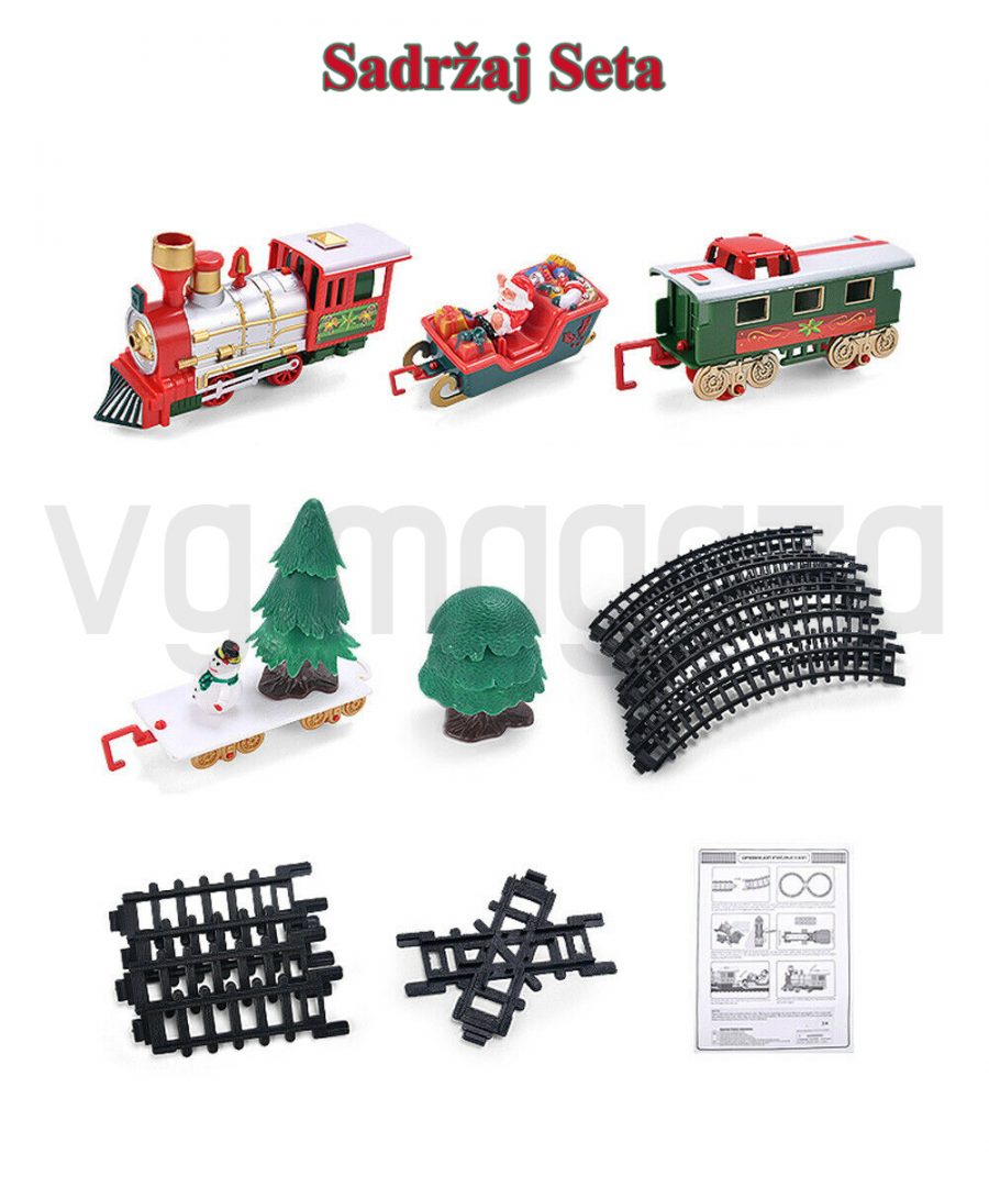 Novogodišnji VOZIĆ Sa Deda Mrazom i Prazničnom Dekoracijom - Image 6