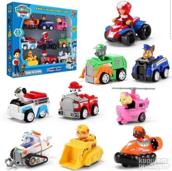 Patrolne šape 9 Automobila set