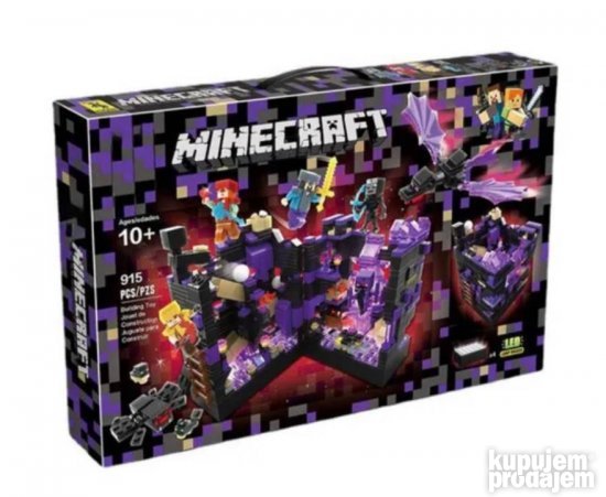 Mincraft lego kocke- bela tvrđa led set od 915 delova