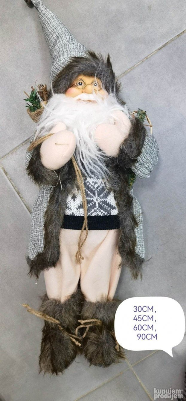 Novogodišnji deda mraz lutka 30cm-45cm-60cm-90cm