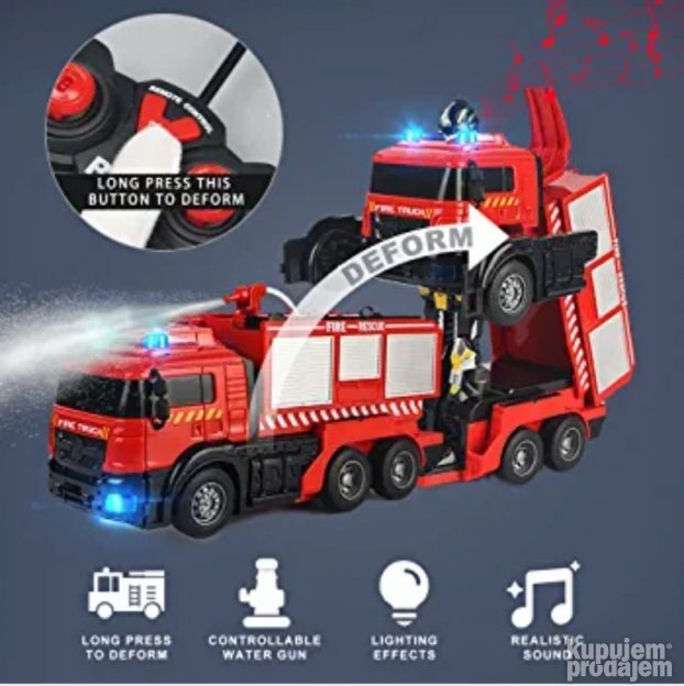 Kamion vatrogasni transformers na daljinski