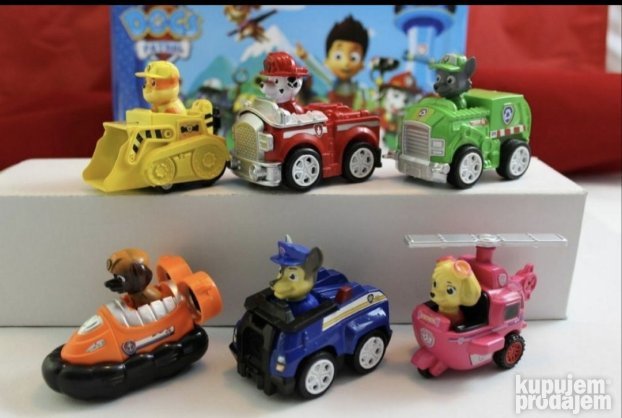 Paw patrol autici sa kucama 6 kom