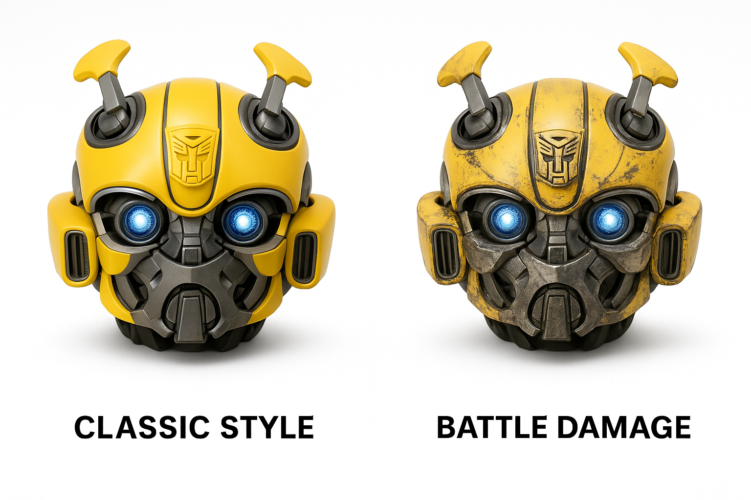 Bumblebee Transformers Kaciga - Klasicni i Battle Damage Stil sa LED Svetlima - Image 3